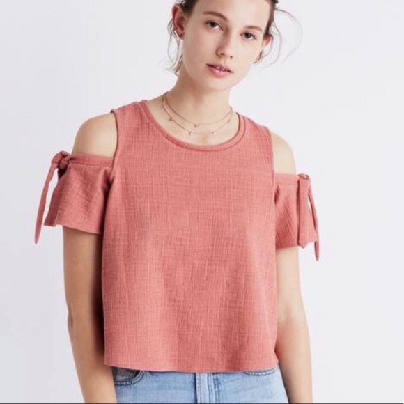 Madewell Tops - 3/$25 Madewell | Skylark Blush Cold-Shoulder Top
